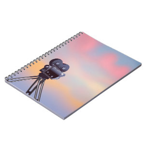 Vintage Movie camera sunset Notebook