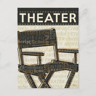 Vintage Movie Chair Postcard