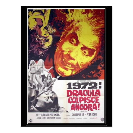Vintage movie horror - postcard