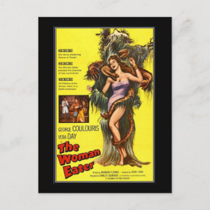 Vintage movie horror - postcard