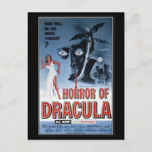 Vintage movie horror - postcard