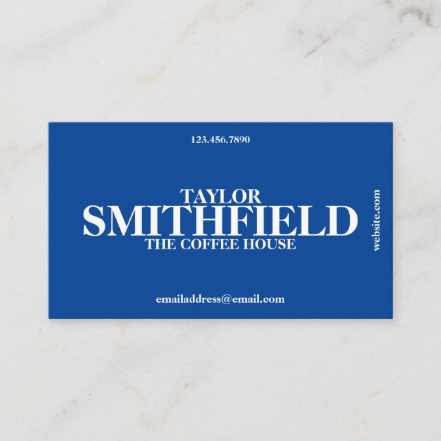 Vintage Movie Poster Inspired Business Card (Front)