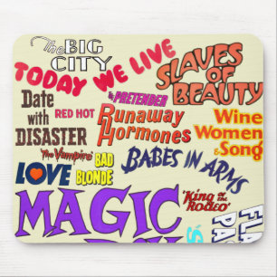 Vintage movie Quotes Sayings phrases Text Words Mouse Pad