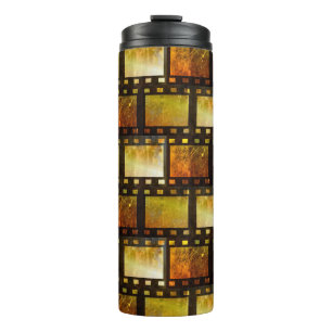 Vintage movie reel film thermal tumbler