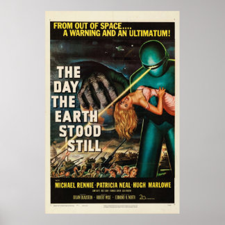Vintage Movie The Day the Earth Stoo 1951 Artwor Poster