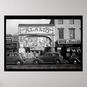 Vintage Movie Theatre Photograph Poster