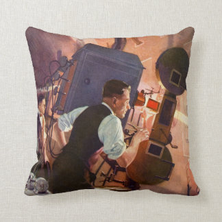 Vintage Movie Theatre Projectionist Film Camera Cushion