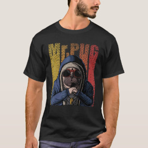 Vintage Mr Pug Pug Dog  Pug Dad Father's Day T-Shirt