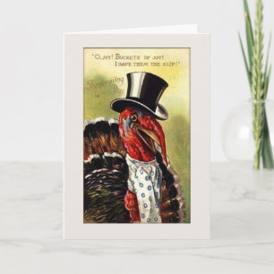 Vintage Mr. Turkey Thanksgiving Card