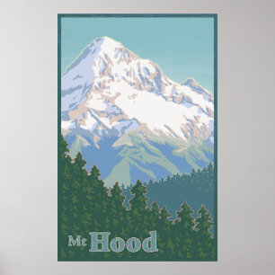 Vintage Mt. Hood Travel Poster