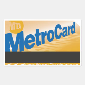vintage MTA ticket image Rectangular Sticker