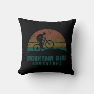 Vintage MTB Adventure - Mountain Biking Cushion