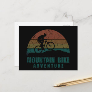 Vintage MTB Adventure - Mountain Biking Holiday Postcard