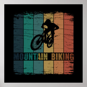 Vintage Mtb Downhill Mountain Bike Poster