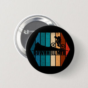 Vintage Mtb Downhill Mountain Biking 6 Cm Round Badge
