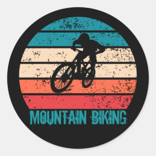 Vintage Mtb Downhill Mountain Biking Classic Round Sticker