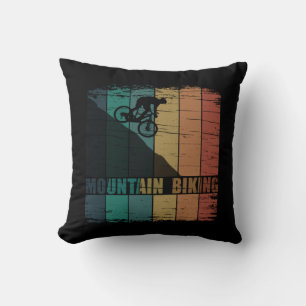 Vintage MTB Downhill Mountain Biking Cushion