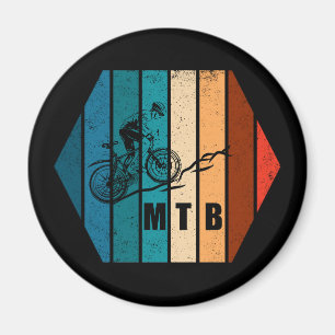 Vintage Mtb Downhill Mountain Biking Magnet