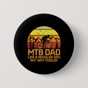 Vintage Mtb Mountain Bike Dad Cycling Biking Downh 6 Cm Round Badge