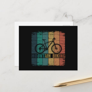 Vintage Mtb Mountain Biking Holiday Postcard