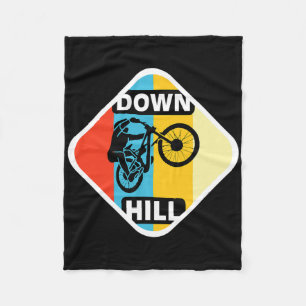 Vintage Mtb Outdoor Bicycle Downhill Mountain Biki Fleece Blanket