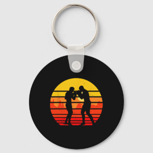 Vintage Muay Thai Figher Retro Thai Kickboxing Kic Key Ring