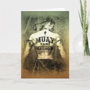 Vintage Muay Thai Fighter Card