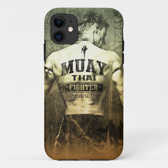 Vintage Muay Thai Fighter Case-Mate iPhone Case (Back)
