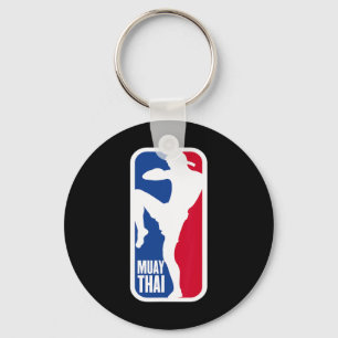Vintage Muay Thai Fighter Mma Street Fight Kickbox Key Ring