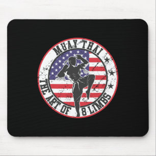 Vintage Muay Thai Karate Boxing Mixed Martial Arts Mouse Pad