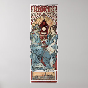 Vintage Mucha Benedictine Advertisement Poster