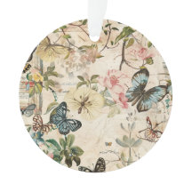 Vintage Multi Butterflies and Flowers