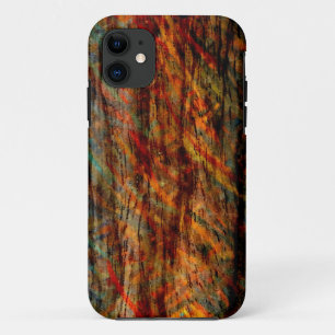 Vintage Multi-colour Wood Abstract Art iPhone 11 Case