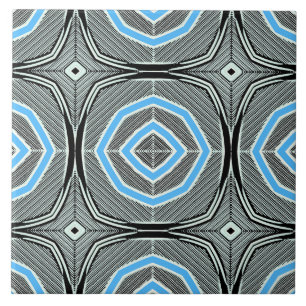 Vintage multicolor geometric pattern ceramic tile