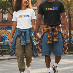 Vintage Multicoloured Awesome: Inspiring T-Shirt