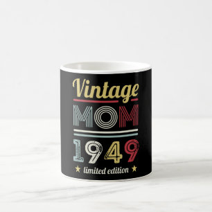 Vintage Mum 1949 80th Birthday Gift Women Retro Coffee Mug