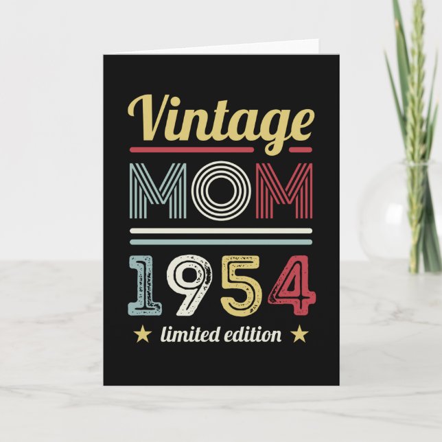 Vintage Mum 1954 70th Birthday Gift Women Retro Card (Front)