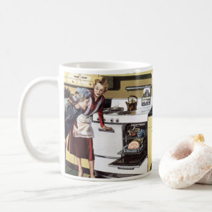 Vintage Mum in the Kitchen Cooking an Easter Ham Coffee Mug