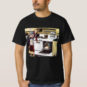 Vintage Mum in the Kitchen Cooking an Easter Ham T-Shirt