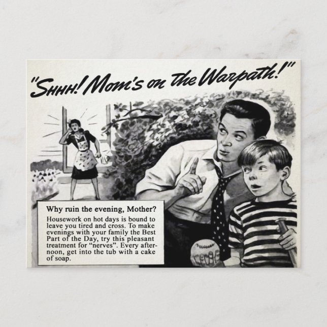 Vintage Mum Soap Ad Postcard (Front)