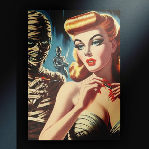 Vintage Mummy Girl Postcard