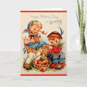 Vintage Mummy Mother's Day Greeting Card