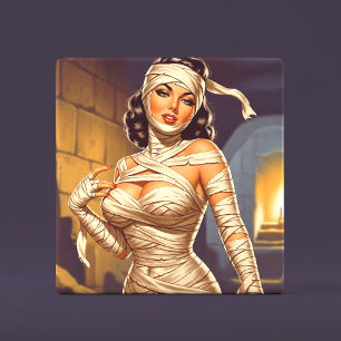 Vintage Mummy Pin-up Ceramic Tile