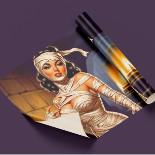 Vintage Mummy Pin-up Wrapping Paper