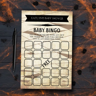 Vintage Mummy To Be   Halloween Baby Shower Bingo