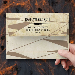 Vintage Mummy To Be Halloween Baby Shower Envelope