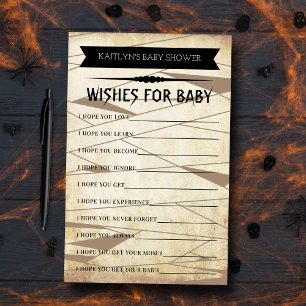 Vintage Mummy To Be   Halloween Baby Shower Wishes