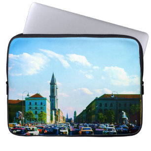 Vintage Munich ludwigstraße University church Laptop Sleeve