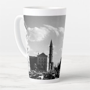 Vintage Munich ludwigstraße University church Latte Mug