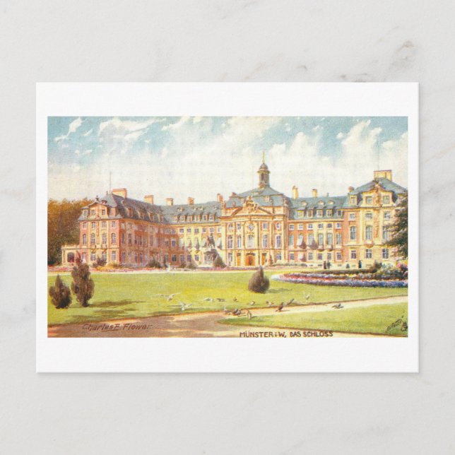 Vintage Munster Germany Castle/Schloss Postcard (Front)